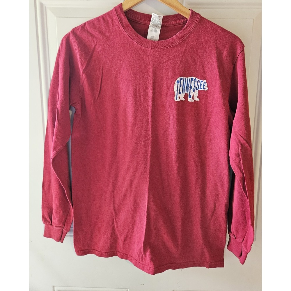Tennessee Bear Long‎ Sleeve T Shirt Youth Small Pink Graphic State Pride Tee